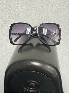 Chanel CC Black Oversized Sunglasses